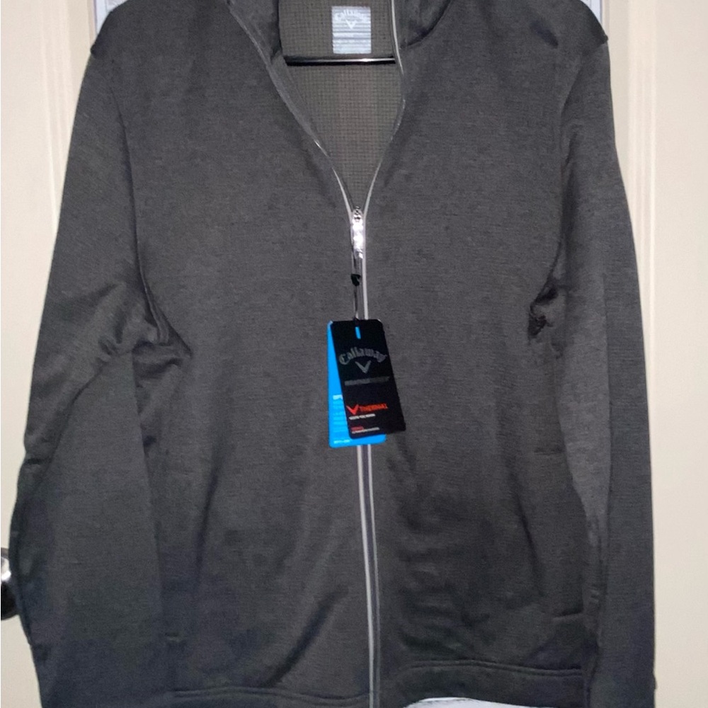 NWT Callaway Guys Sz-S Front Zip Classic Fleece Jacket, Great for Cooler Weather